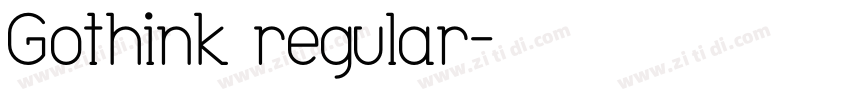 Gothink regular字体转换
